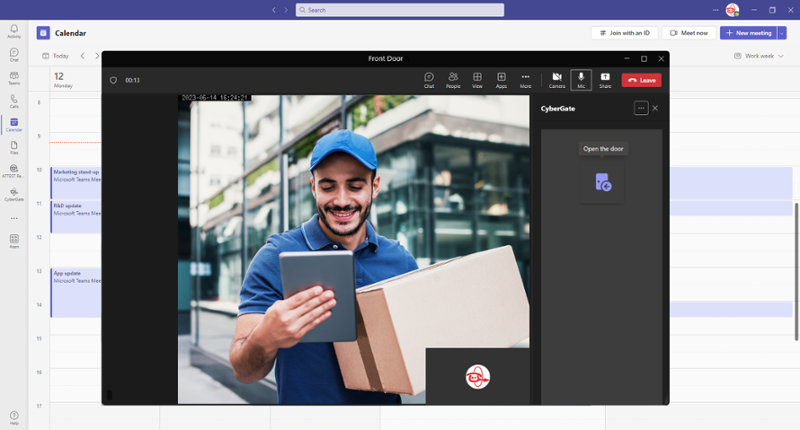 Microsoft Teams screenshot CyberGate-calendar